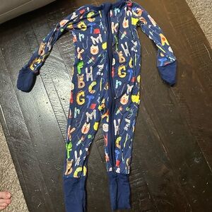 Little Sleepies Blue Footies with Playful Print